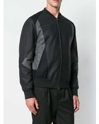 Мужской темно-серый бомбер от Alexander McQueen