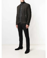 Мужской темно-серый бомбер от Giorgio Brato