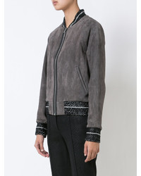 Женский темно-серый бомбер от Yigal Azrouel