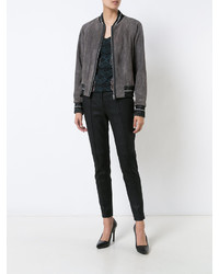 Женский темно-серый бомбер от Yigal Azrouel