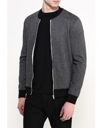 Мужской темно-серый бомбер от Topman