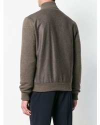 Мужской темно-серый бомбер от Corneliani