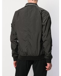Мужской темно-серый бомбер от Stone Island