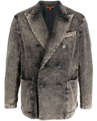 Мужской темно-серый вельветовый двубортный пиджак от Barena