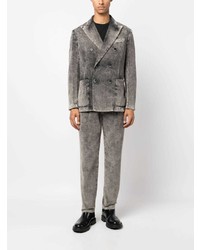 Мужской темно-серый вельветовый двубортный пиджак от Barena