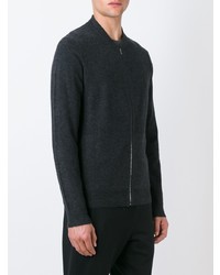 Мужской темно-серый вязаный бомбер от Le Kasha