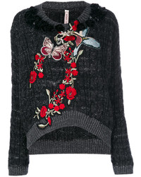 Женский темно-серый вязаный вязаный свитер от Antonio Marras