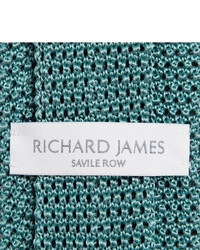 Мужской темно-серый вязаный галстук от Richard James
