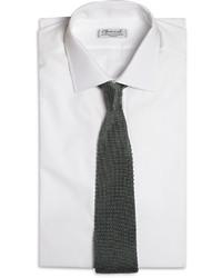 Мужской темно-серый вязаный галстук от Brioni