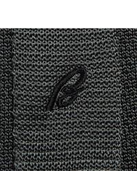 Мужской темно-серый вязаный галстук от Brioni