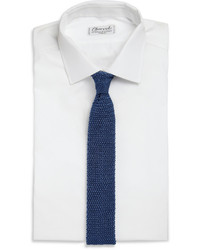 Мужской темно-серый вязаный галстук от Charvet