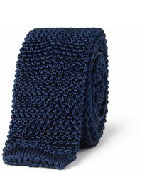 Мужской темно-серый вязаный галстук от Charvet
