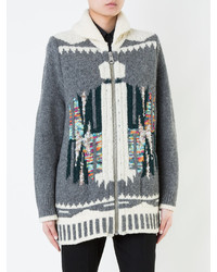 Женский темно-серый вязаный кардиган от Coohem