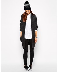 Женский темно-серый вязаный открытый кардиган от Only