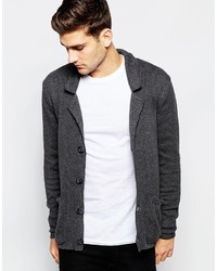 Мужской темно-серый вязаный пиджак от Asos