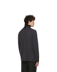 Мужской темно-серый вязаный пиджак от BOSS