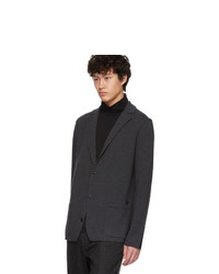 Мужской темно-серый вязаный пиджак от BOSS