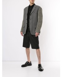 Мужской темно-серый вязаный пиджак от Yohji Yamamoto Pre-Owned