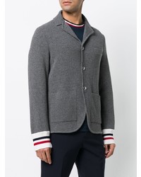 Мужской темно-серый вязаный пиджак от Moncler