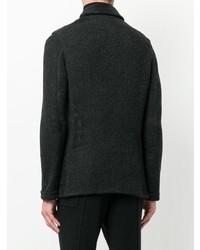 Мужской темно-серый вязаный пиджак от Label Under Construction