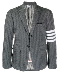 Мужской темно-серый вязаный пиджак от Thom Browne