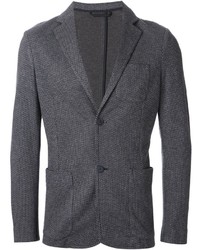Мужской темно-серый вязаный пиджак от Z Zegna