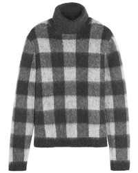 Темно-серый вязаный свитер из мохера