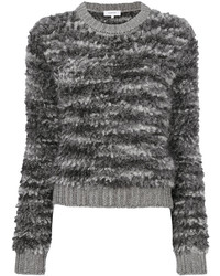 Женский темно-серый вязаный свитер из мохера от Carven