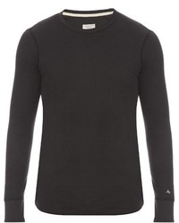 Темно-серый вязаный свитер с круглым вырезом