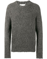 Мужской темно-серый вязаный свитер с круглым вырезом от Etro