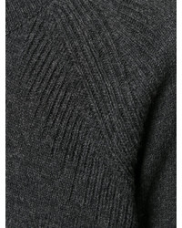 Мужской темно-серый вязаный свитер с круглым вырезом от Lanvin