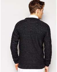 Мужской темно-серый вязаный свитер от Asos