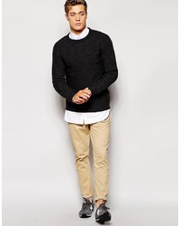 Мужской темно-серый вязаный свитер от Asos