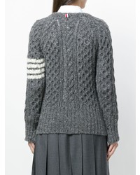 Женский темно-серый вязаный свитер от Thom Browne