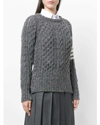 Женский темно-серый вязаный свитер от Thom Browne