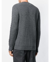 Мужской темно-серый вязаный свитер от Edwin