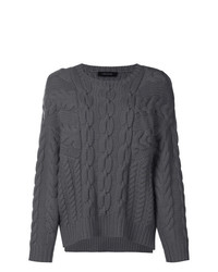 Женский темно-серый вязаный свитер от Cédric Charlier