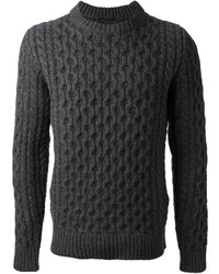 Мужской темно-серый вязаный свитер от Diesel Black Gold