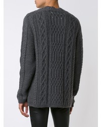 Мужской темно-серый вязаный свитер от Maison Margiela