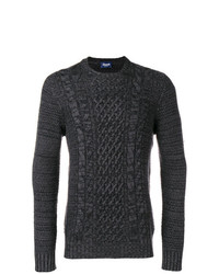Мужской темно-серый вязаный свитер от Drumohr
