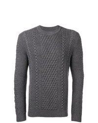 Мужской темно-серый вязаный свитер от Edwin