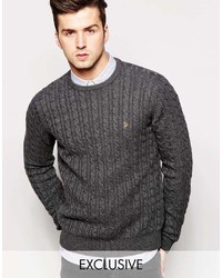 Мужской темно-серый вязаный свитер от Farah