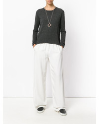 Женский темно-серый вязаный свитер от Oyuna