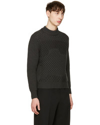 Мужской темно-серый вязаный свитер от Jil Sander