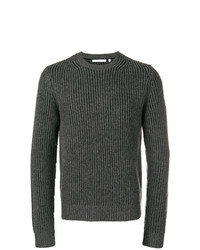 Мужской темно-серый вязаный свитер от Helmut Lang