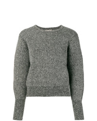 Женский темно-серый вязаный свитер от MAISON KITSUNE