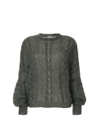 Женский темно-серый вязаный свитер от Miu Miu