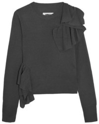 Женский темно-серый вязаный свитер от MM6 MAISON MARGIELA