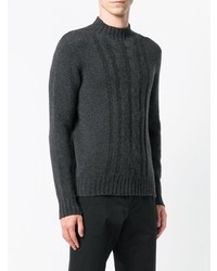 Мужской темно-серый вязаный свитер от Tagliatore