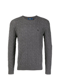 Мужской темно-серый вязаный свитер от Polo Ralph Lauren